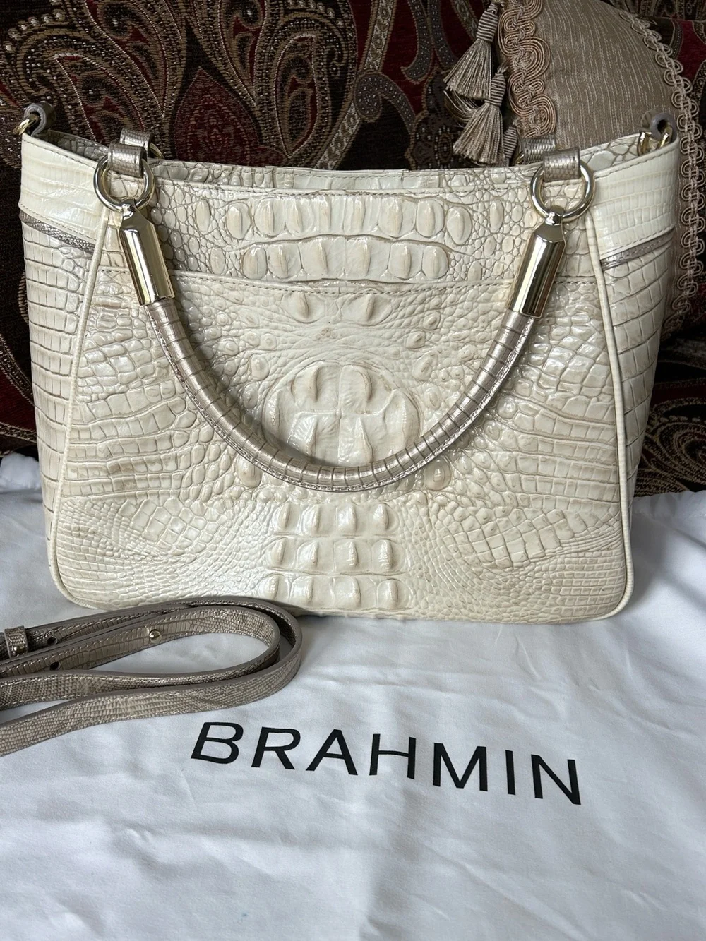 Brahmin Ruby Melbourne Satchel in EUC